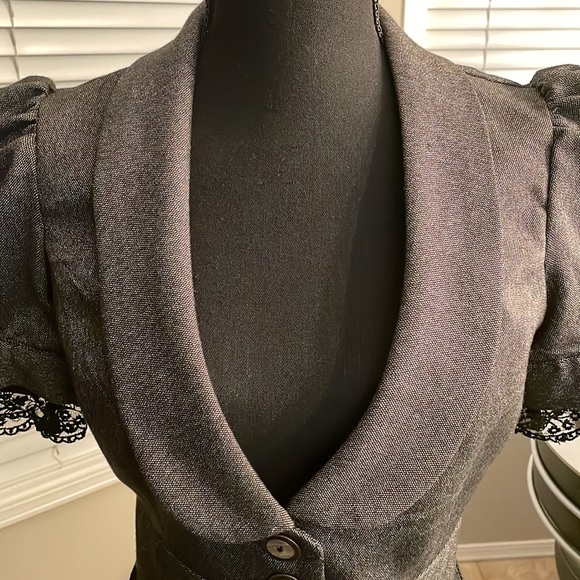 🌻 Zinc Cap sleeve tweed vest size small - Picture 3 of 14